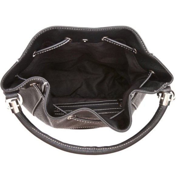 Set of 2 Bucket Bag and Wallet  Skull Punk Art Rivet Studded Vegan Leather - Picture 4 of 6